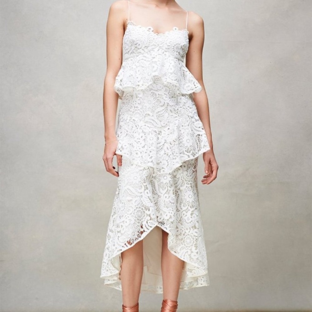 AMUR White Lace Dress